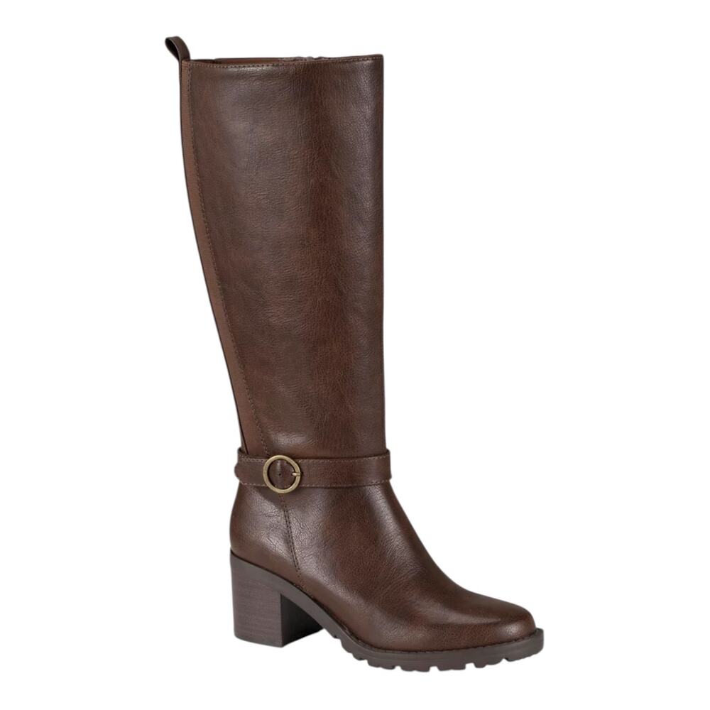 Baretraps Women's Dylia Ankle Strap Tall Boots Brown Size 8 1/2